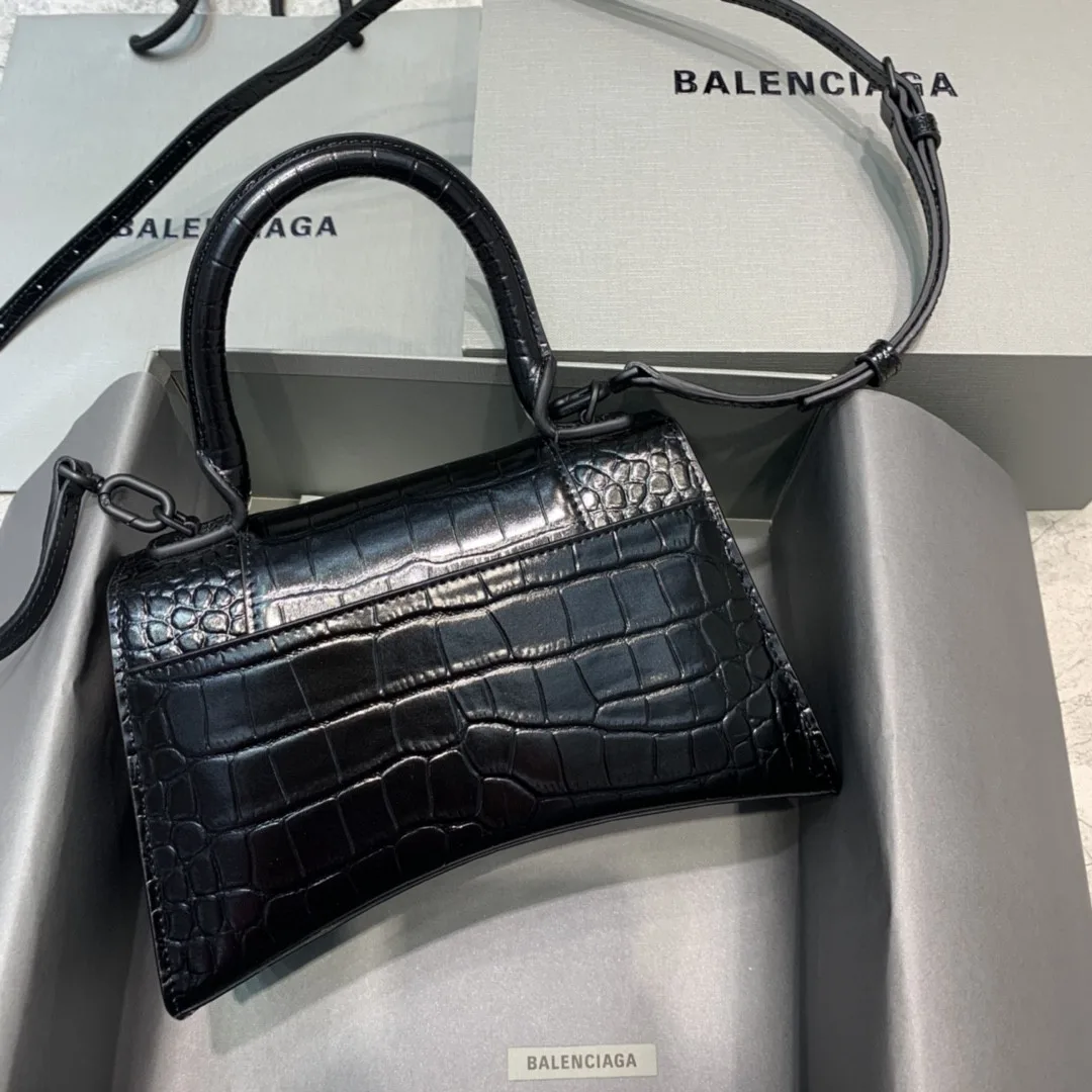 Balenciaga Hourglass Small Handbag In Black - Image 5