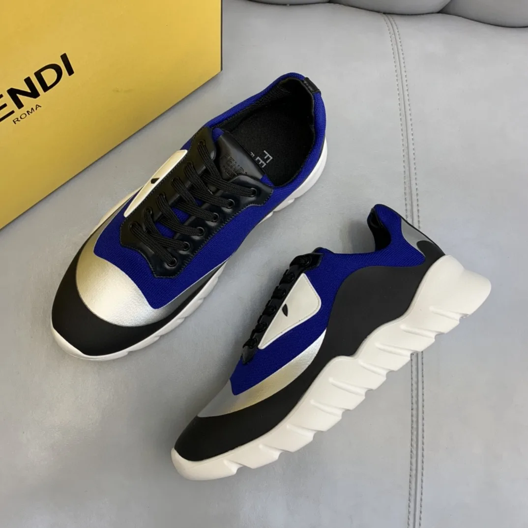 Fendi Force Low Tops Sneakers Blue/Grey