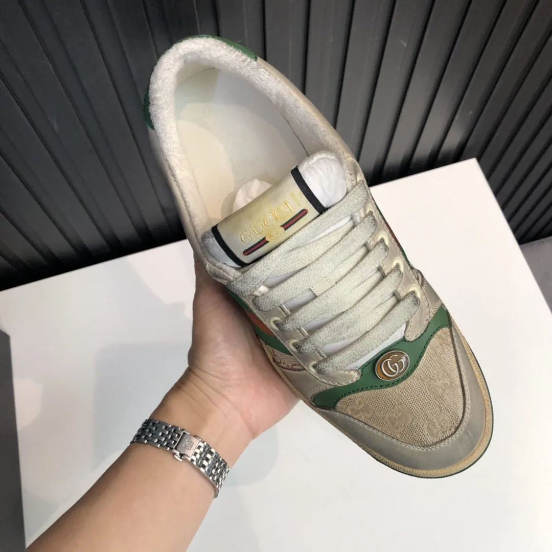 Gucci Women’s GG Screener Distressed Green Orange - Image 5