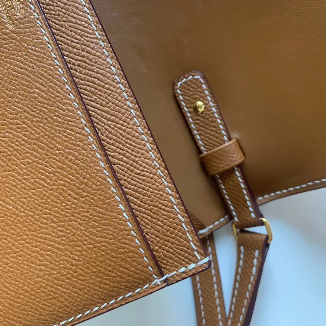 Alternative view of Hermes Constance Togo Long Wallet / Gold Toned Hardware Brown