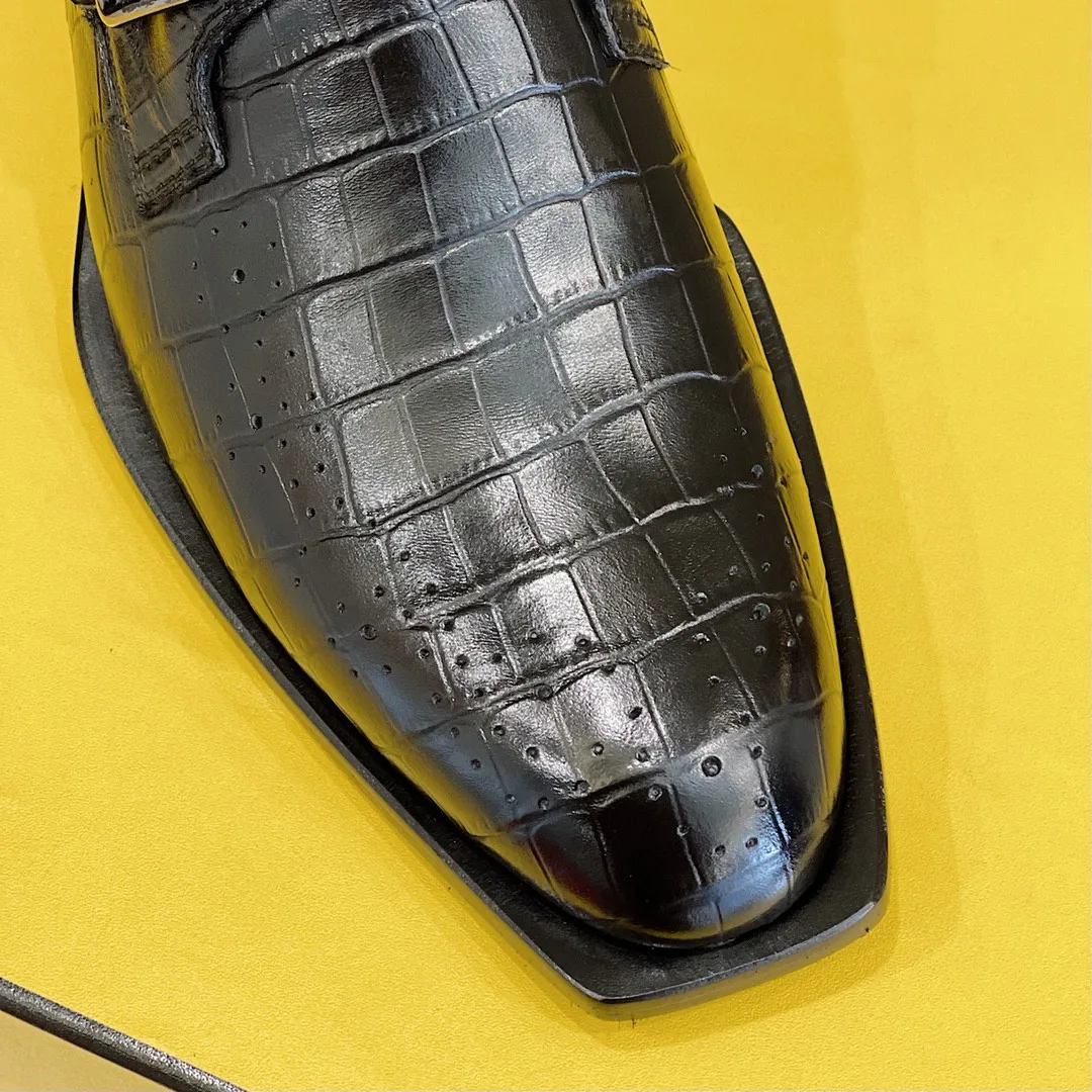 Fendi Force Monk Strap Shoes Black - Image 4