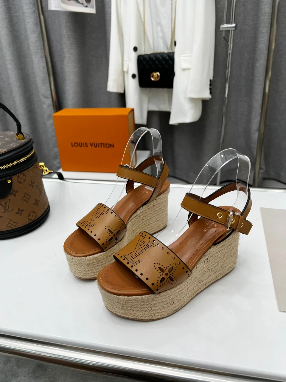Louis Vuitton Starboard Wedge Sandal Brown LV 1A9PLN - Image 2