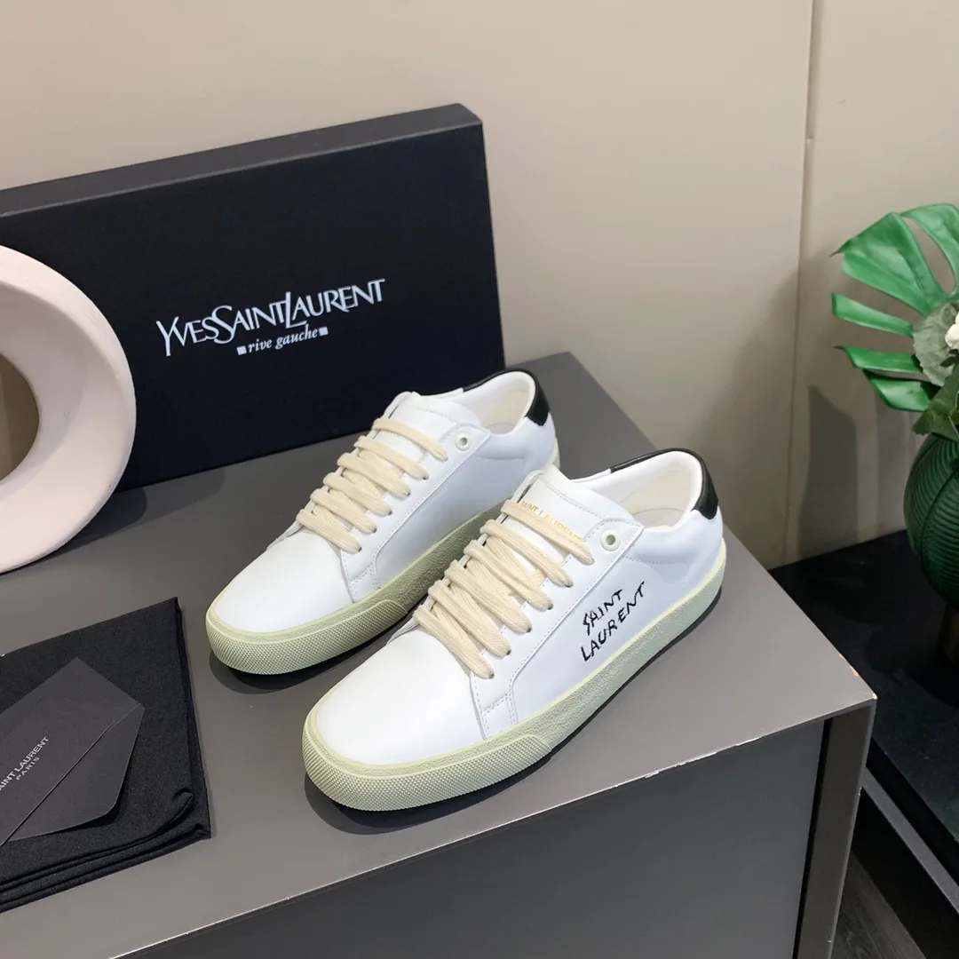 Alternative view of Saint Laurent Court Classic Sl/06 Embroidered Sneakers White YSL