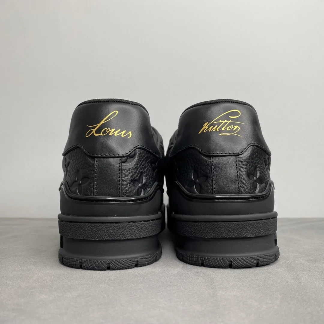 Louis Vuitton Trainer Sneaker Mix Of Materials Black Virgil Abloh - Image 4