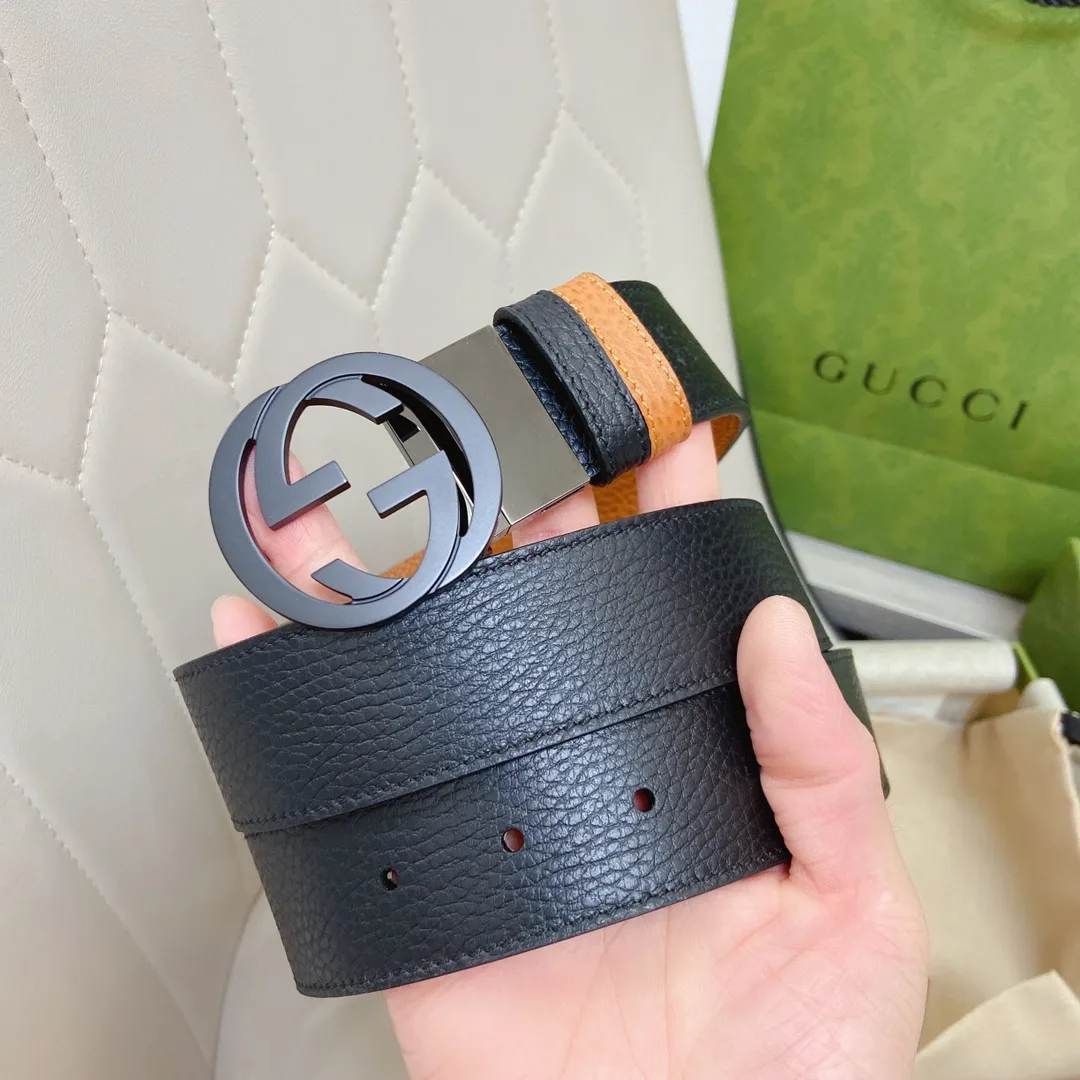 Gucci GG Marmont Reversible Belt in Black - Image 3
