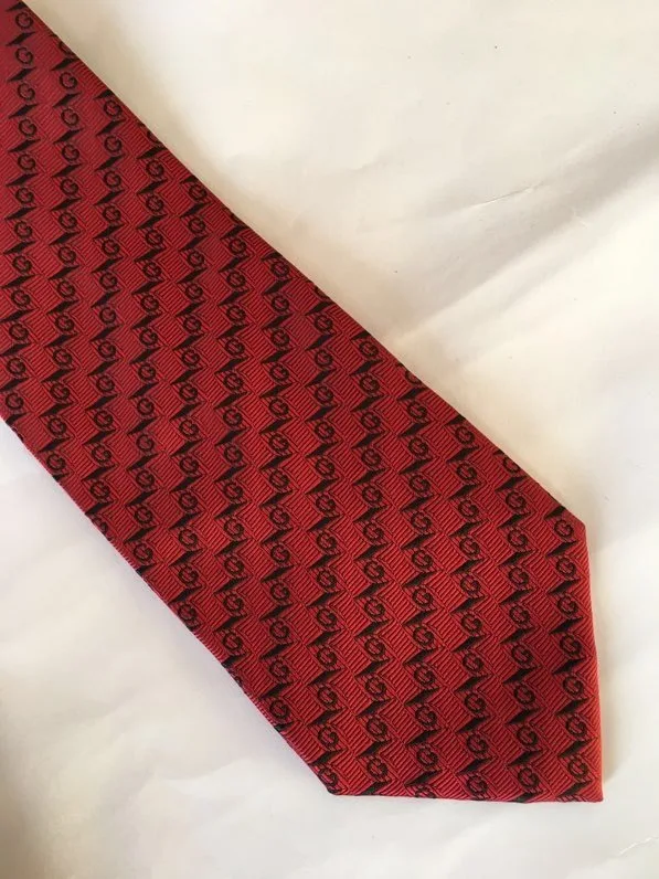 Gucci G Silk Jacquard Tie Red GG Men - Image 6