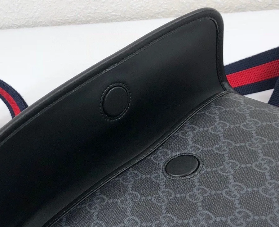 Gucci GG Black Belt Bag Black/Grey GG Supreme Canvas With Black / - Image 4