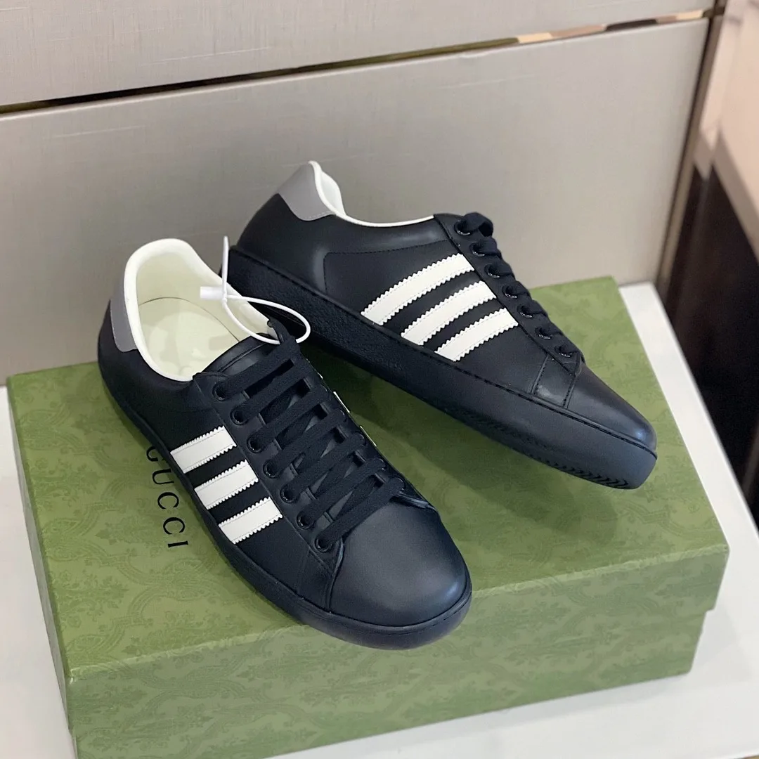 Gucci x Adidas Women’s Sneakers Black - Image 5