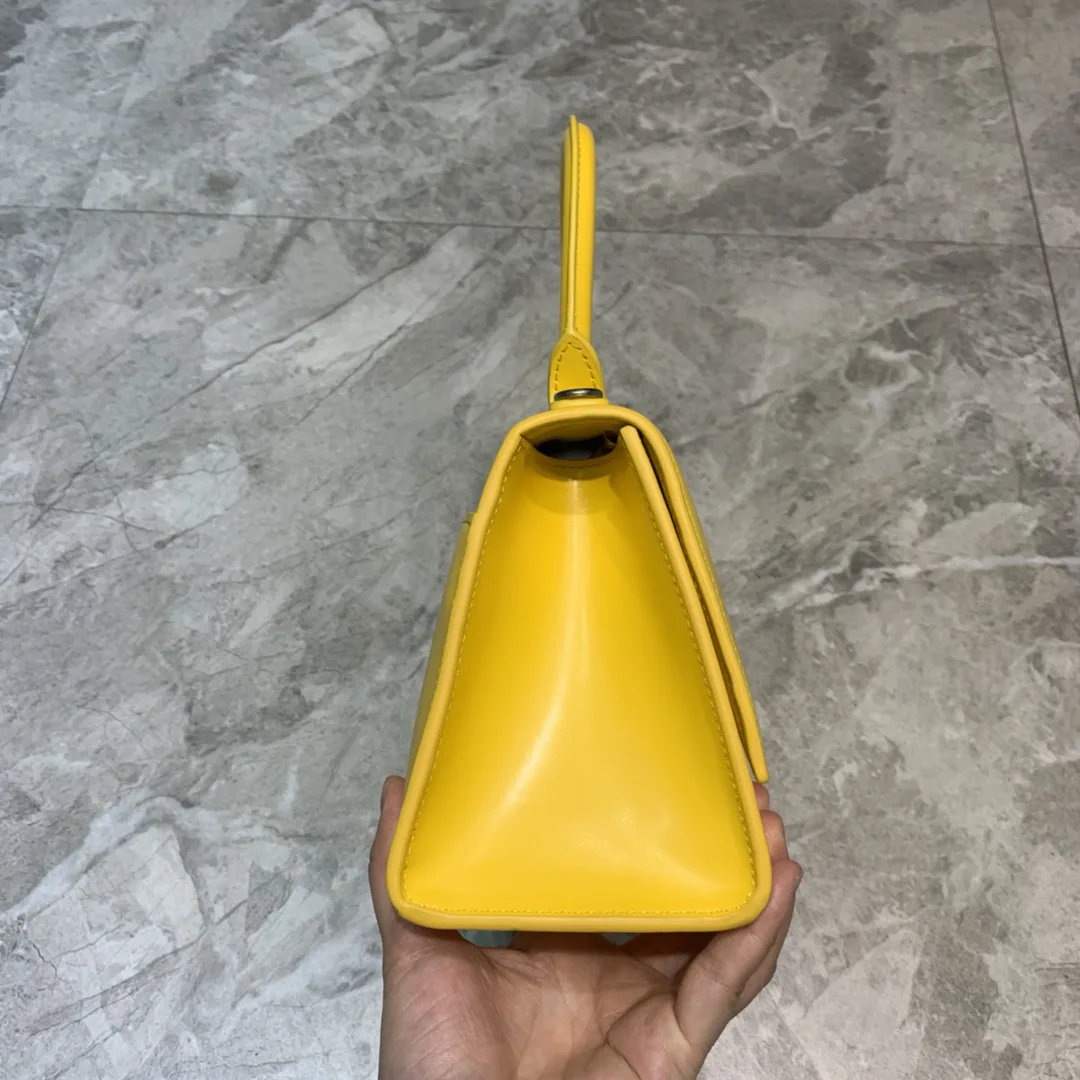 Balenciaga Hourglass Small Handbag In Yellow - Image 4