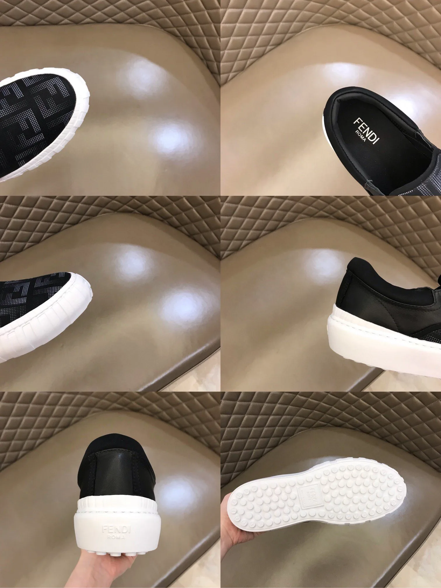 Fendi Force Slip On Sneakers Black 7E1454AD77F13RZ - Image 4