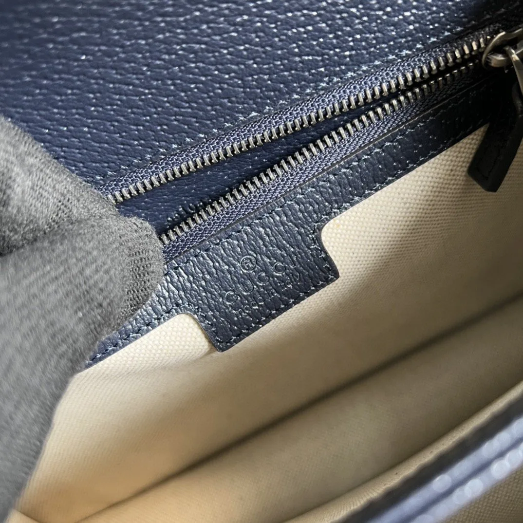 Gucci Ophidia Small Top Handle Bag / Beige Supreme Canvas Silver Hardware - Image 5