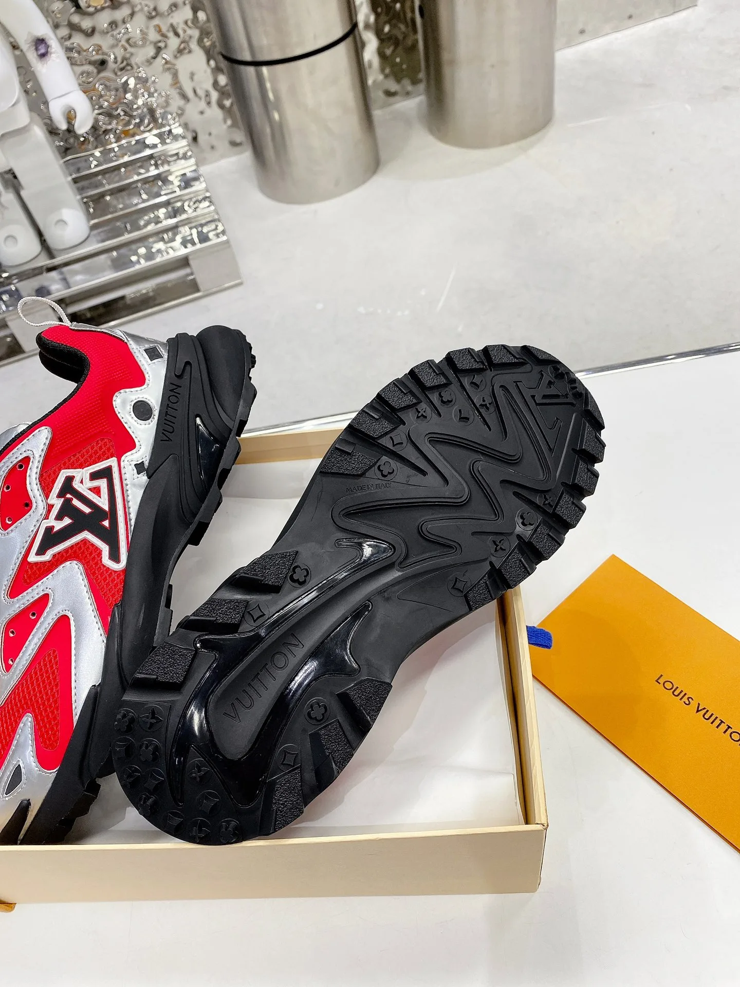 Louis Vuitton Men’s LV Runner Tatic Sneaker Red - Image 5