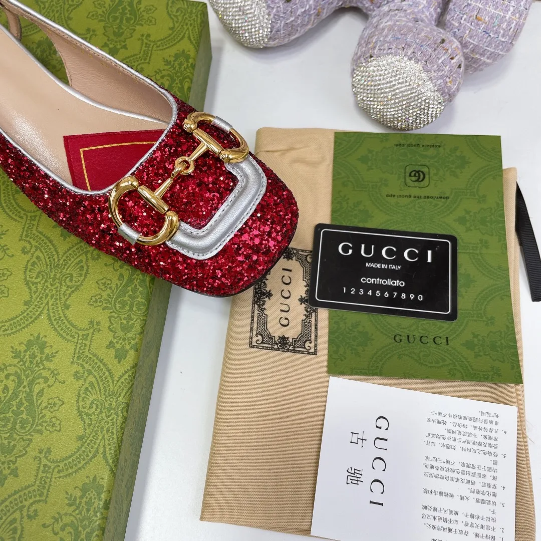 Alternative view of Gucci Lovelight Slingback With Horsebit Red