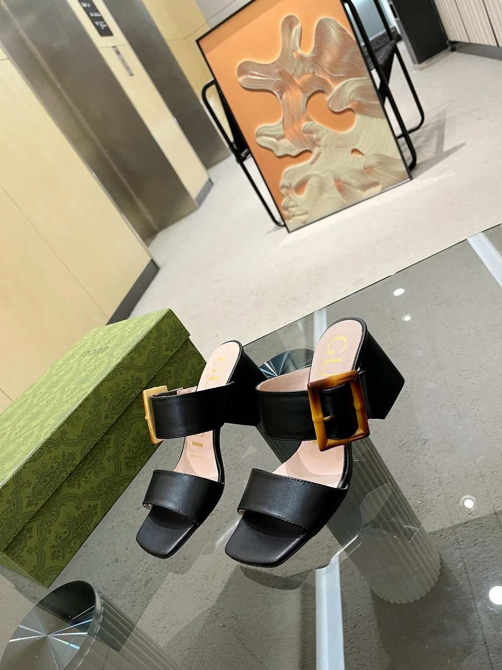 Alternative view of Gucci Women’s Sandal With Bamboo Buckle Beige