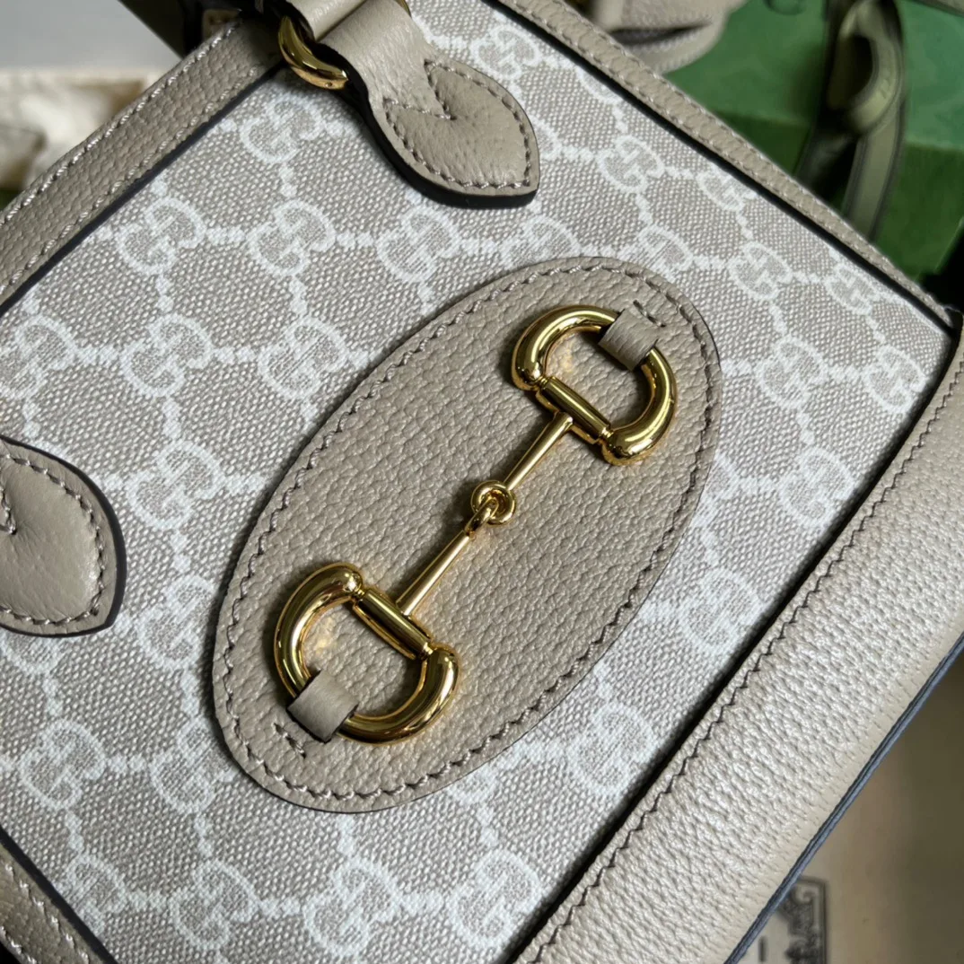 Gucci Horsebit 1955 GG Mini Bag Beige - Image 5
