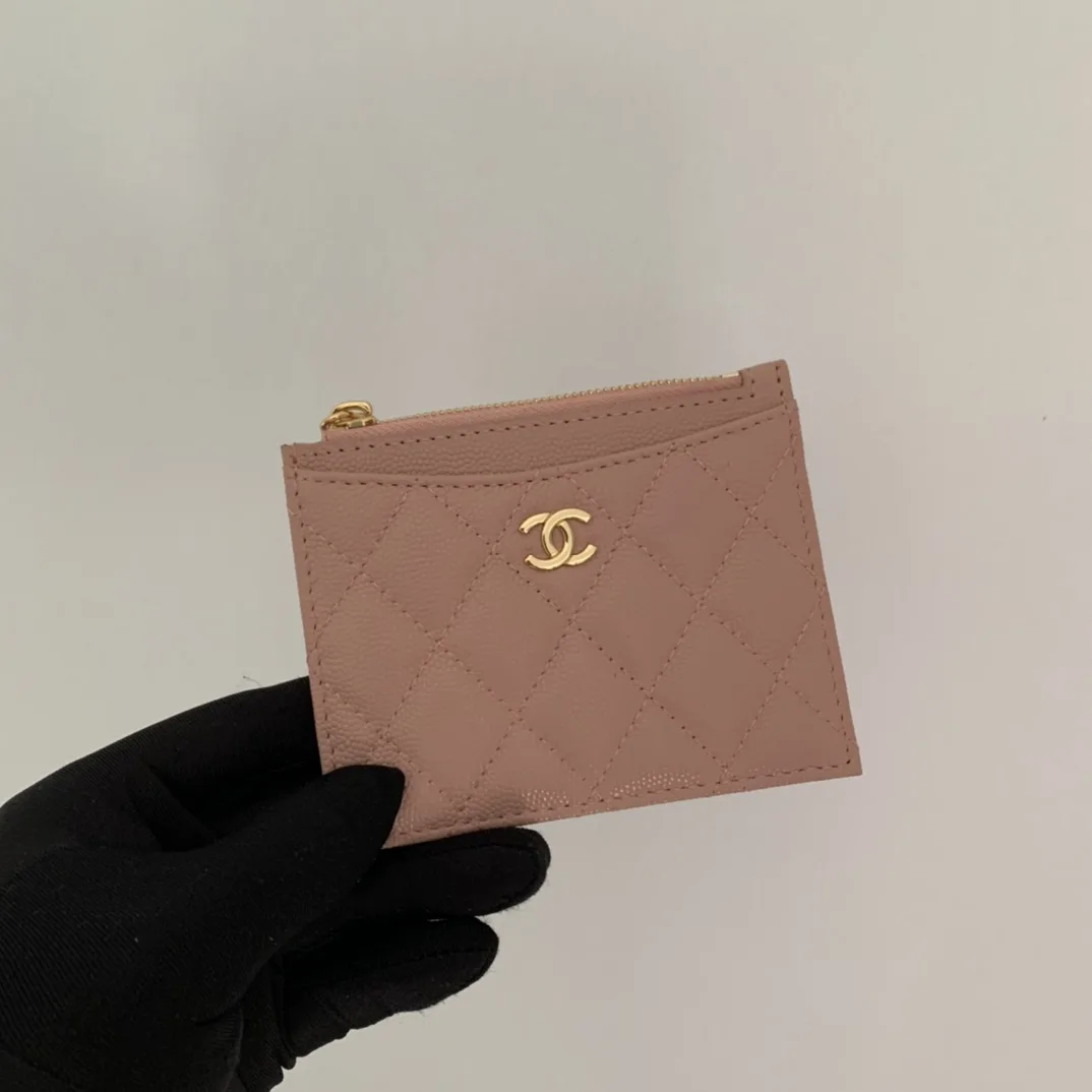 Chanel Flat Card Holder Pink Bag / - Image 8