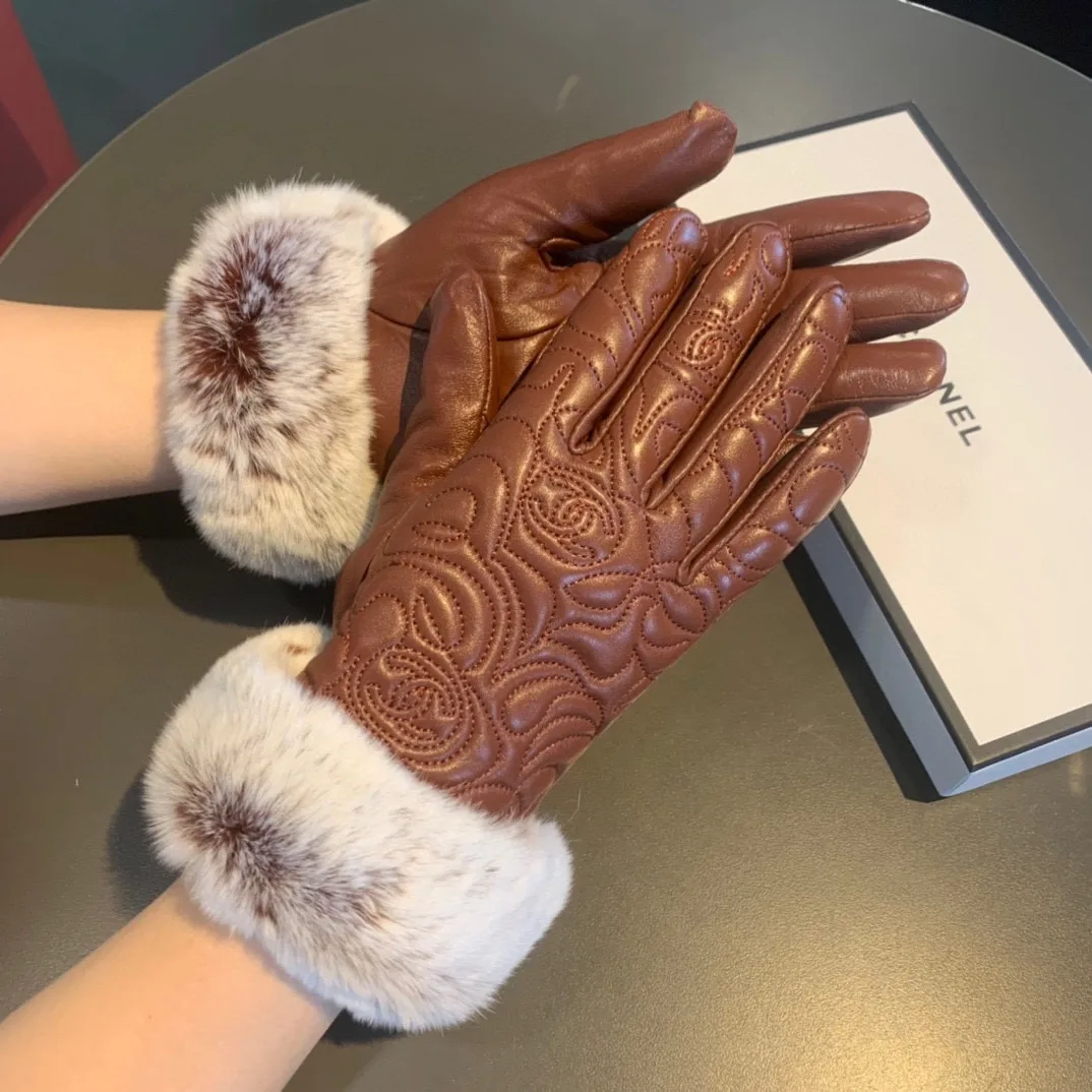 Chanel Gloves In Brown - Image 3