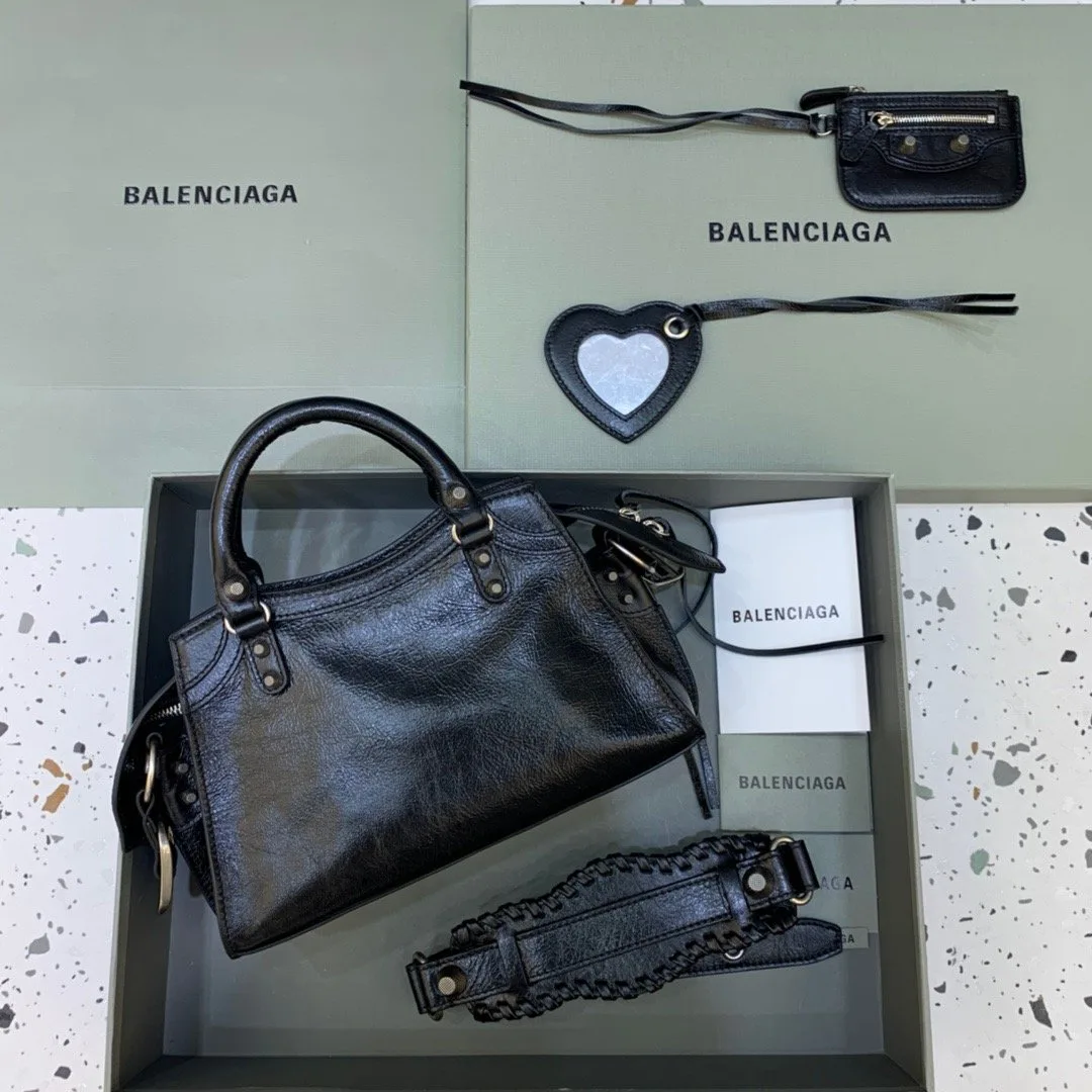 Balenciaga Neo Cagole XS Handbag In Black - Image 5