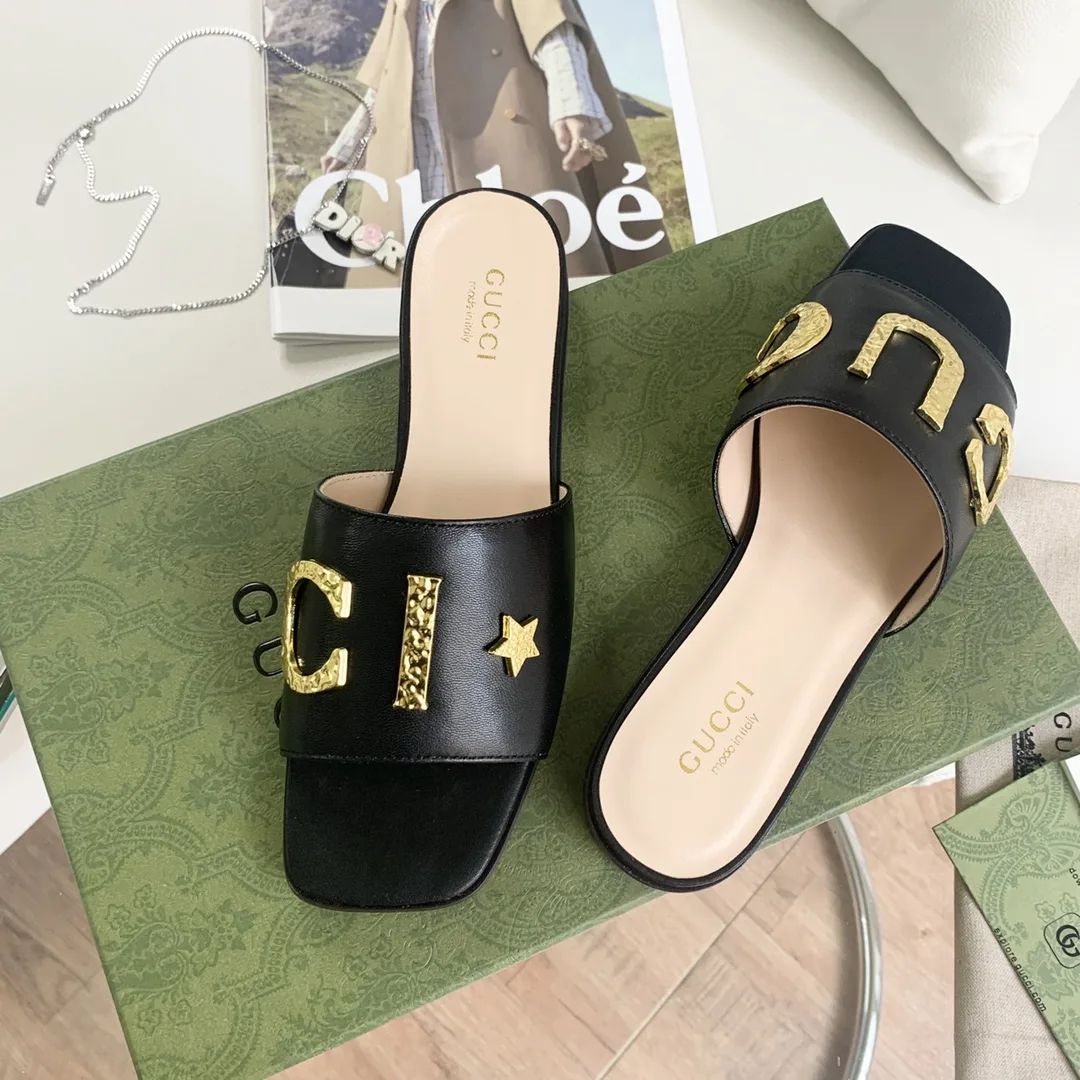Gucci Women’s ‘Gucci’ Slide Black - Image 5