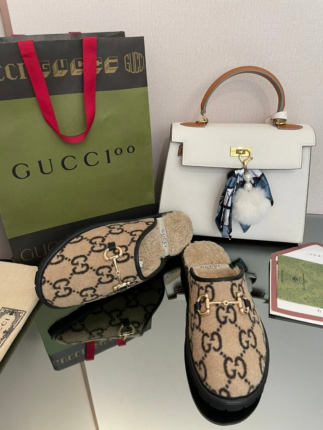 Alternative view of Gucci Men’s GG Slipper With Horsebit Brown GG Shoes