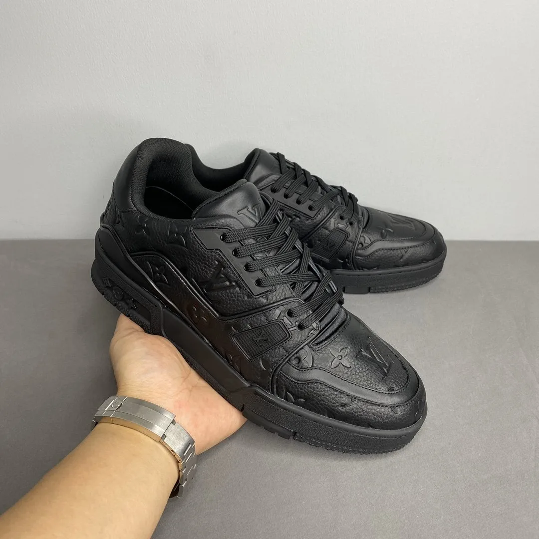 Louis Vuitton Trainer Sneaker Mix Of Materials Black Virgil Abloh - Image 5