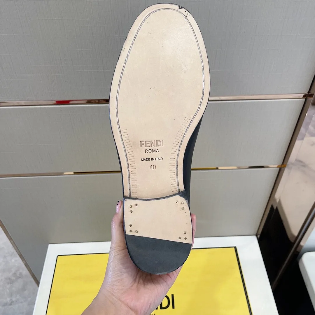 Alternative view of Fendi Force Matte Black Loafers