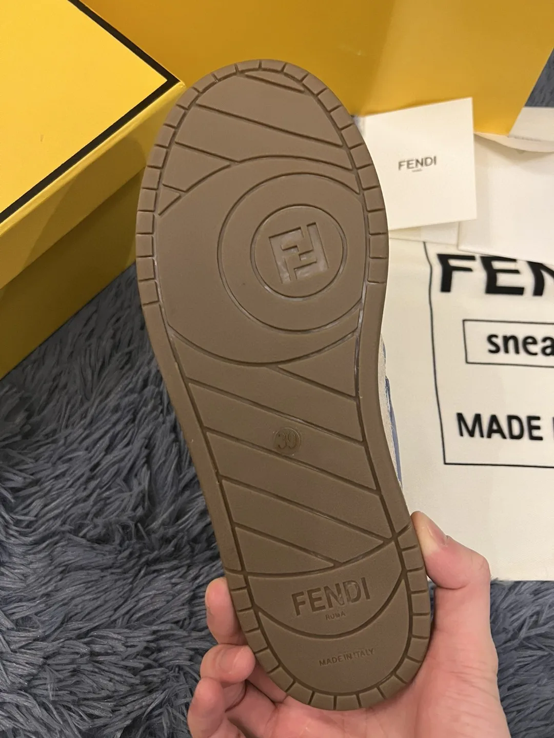 Fendi Match Low Tops Sneakers Grey 7E1493 - Image 3