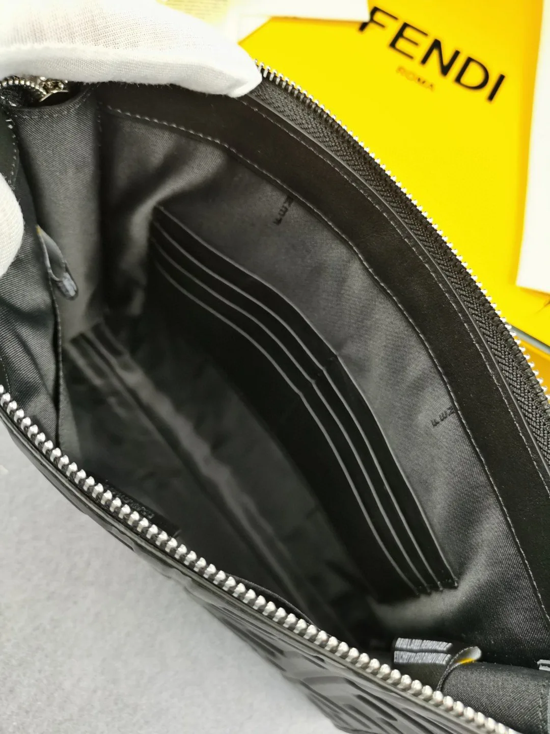 Fendi Flat Pouch Black Nappa Pouch / FF 7VA491A72VF0GXN - Image 3