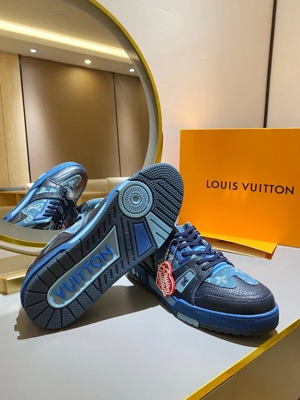 Louis Vuitton Trainer Sneaker Monogram Denim Blue Nigo/Virgil Abloh LV 1A9IQ9 - Image 3
