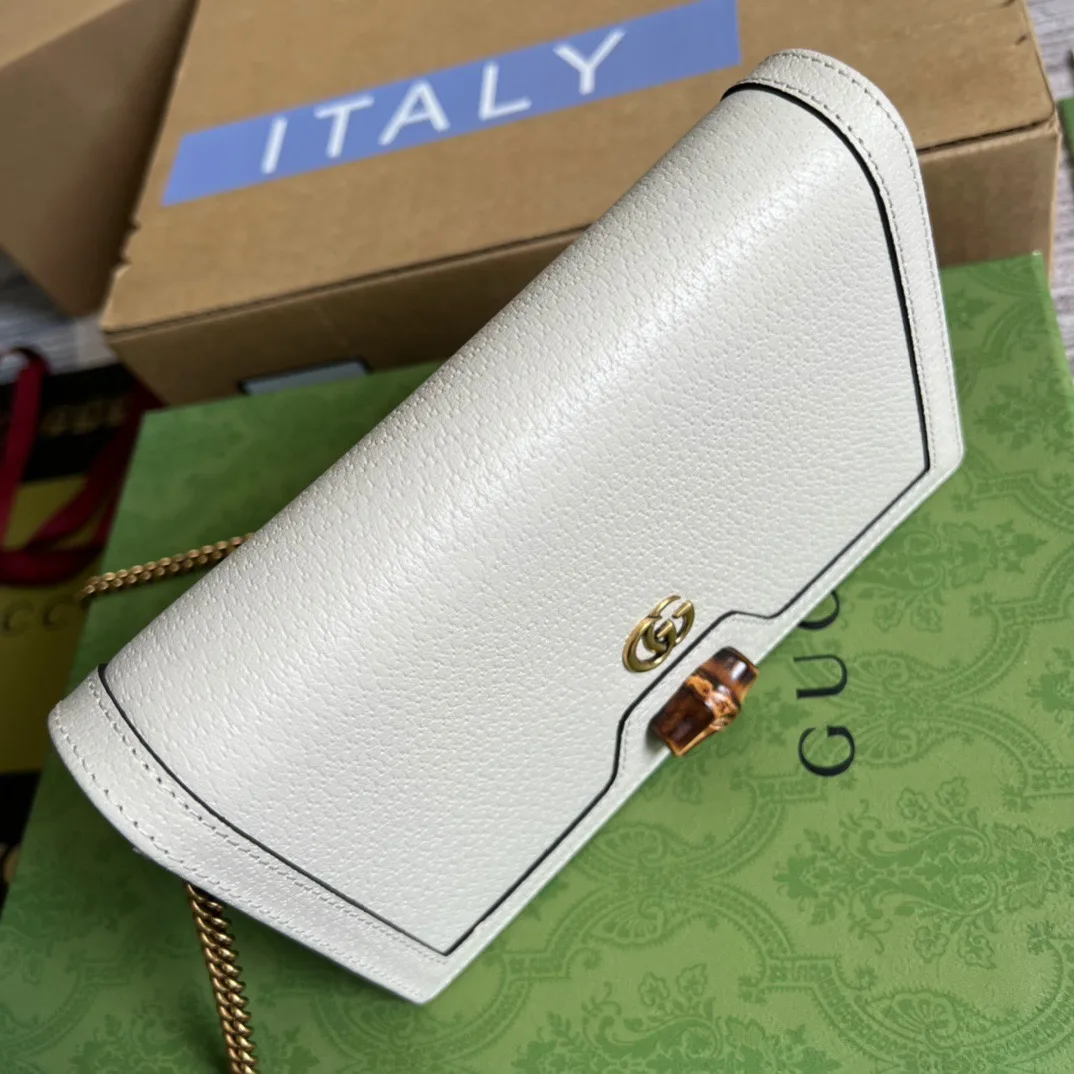 Gucci Diana Mini Bag With Bamboo White , / - Image 4