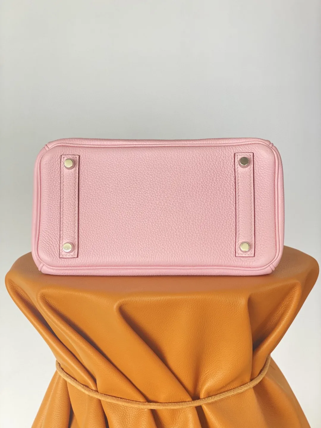 Hermes Birkin Top Handle Bag / Nata Togo Leather Pink Silver Hardware - Image 6
