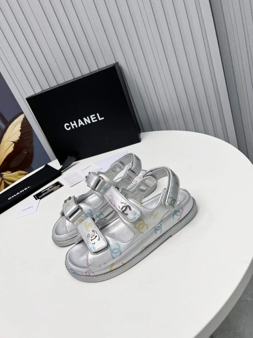 Chanel Women’s Sandals Sliver - Image 5