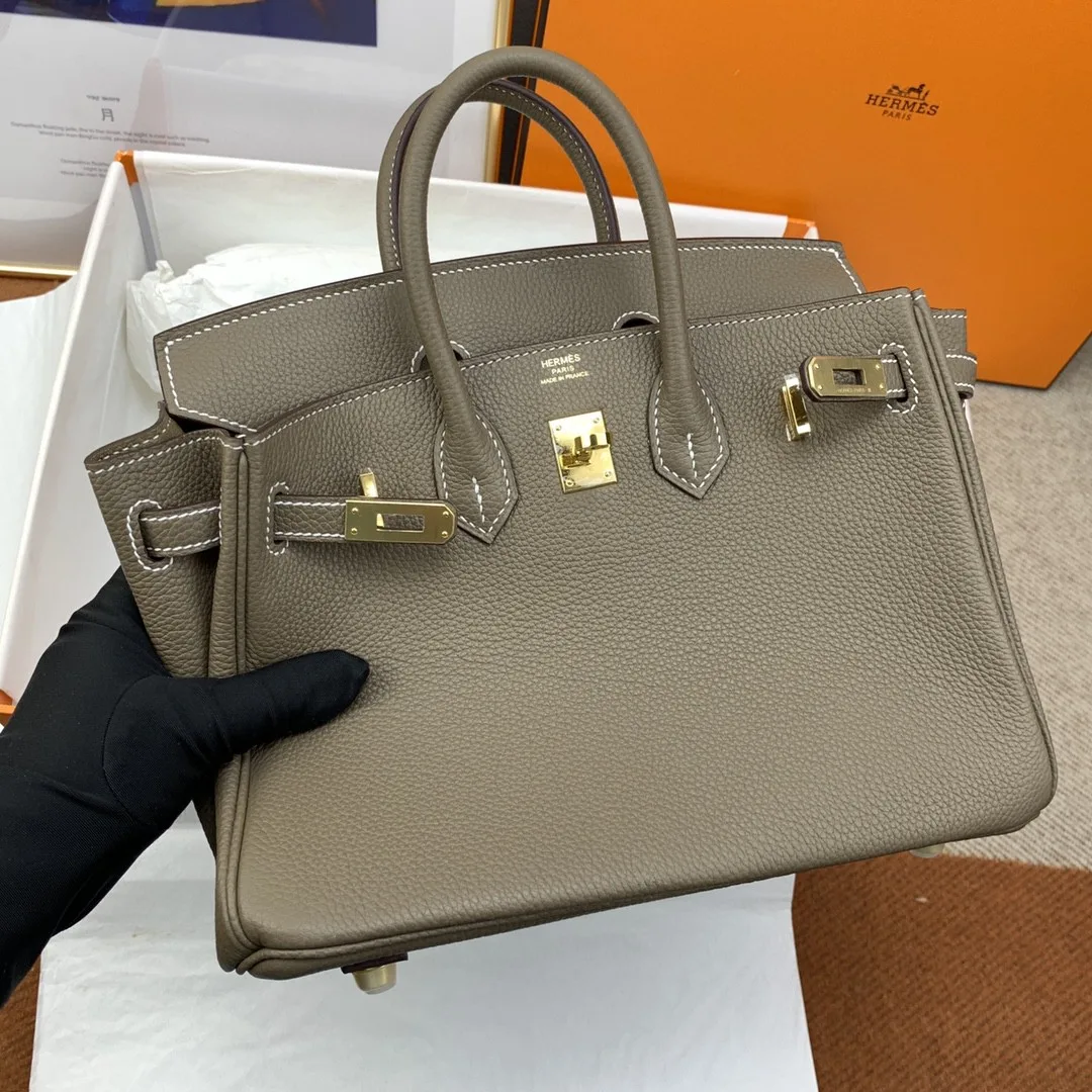 Hermes Birkin Top Handle Bag / Nata Swift Brown Gold Hardware - Image 3