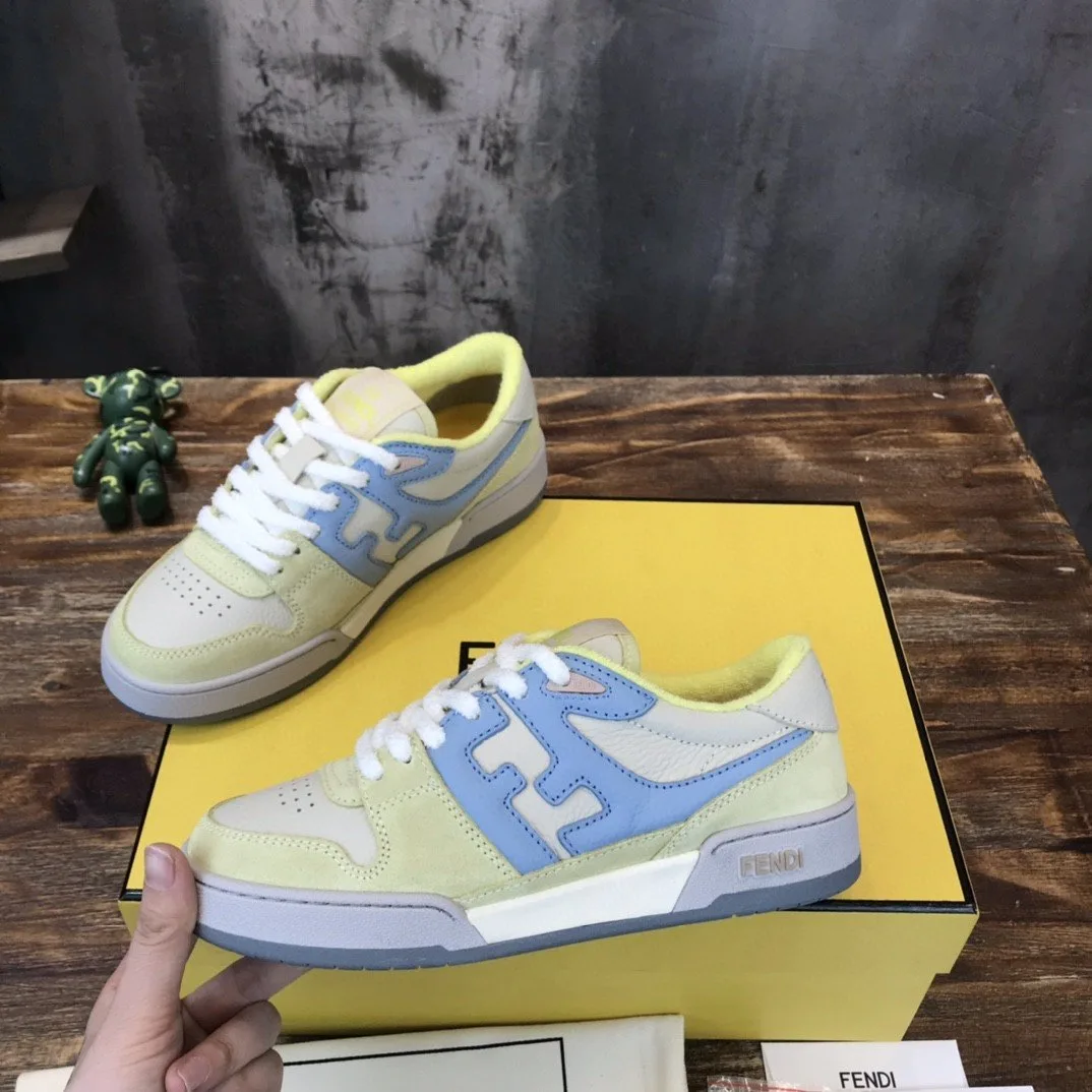 Alternative view of Fendi Match Low Tops Sneakers Yellow 7E1493AI1NF1H1F