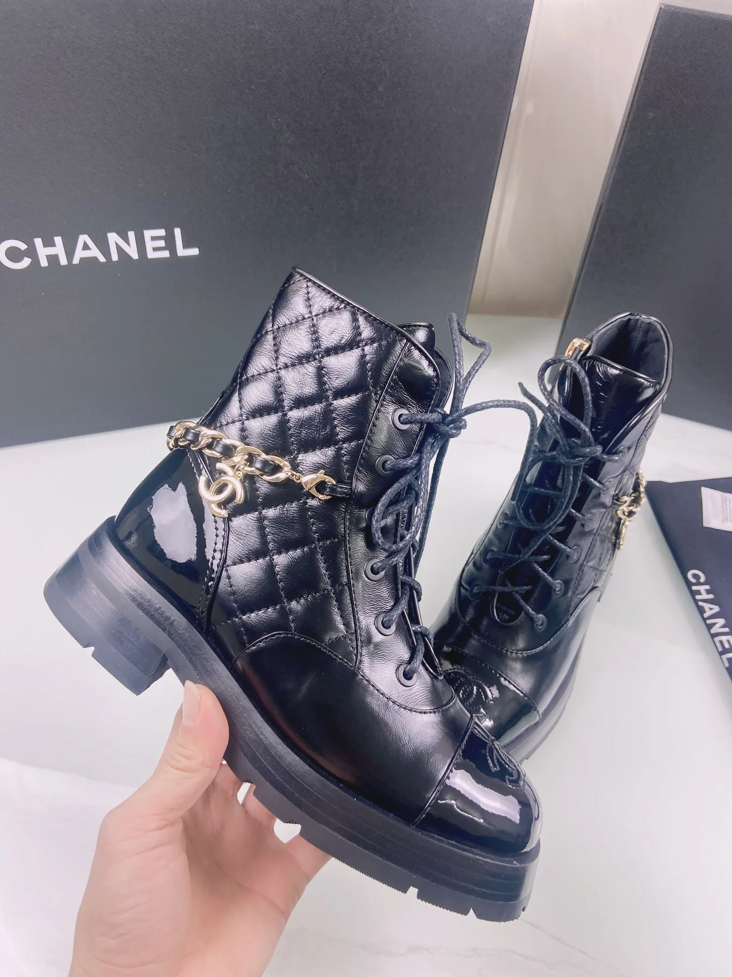 Chanel Lace- Ups Black / - Image 6