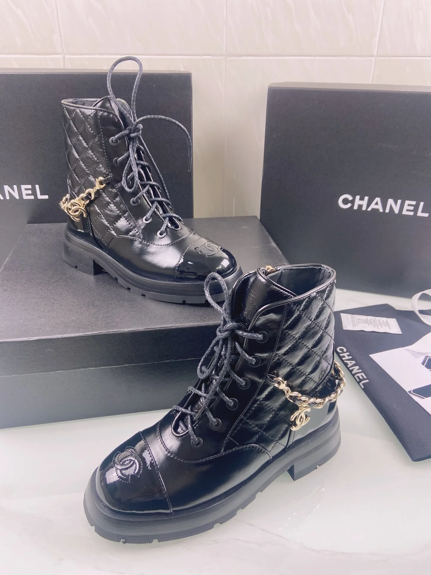 Chanel Lace- Ups Black / - Image 5