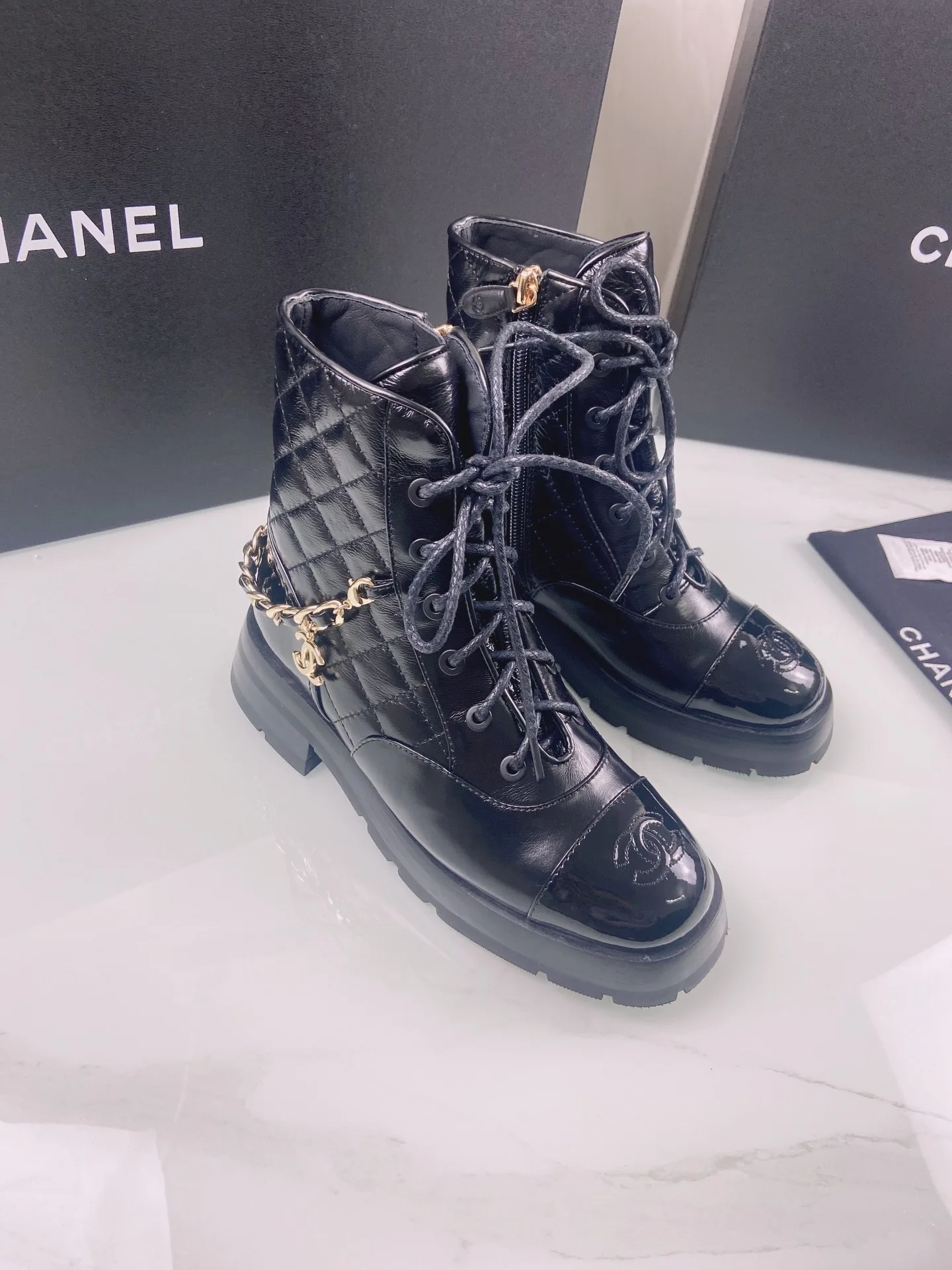Chanel Lace- Ups Black / - Image 4