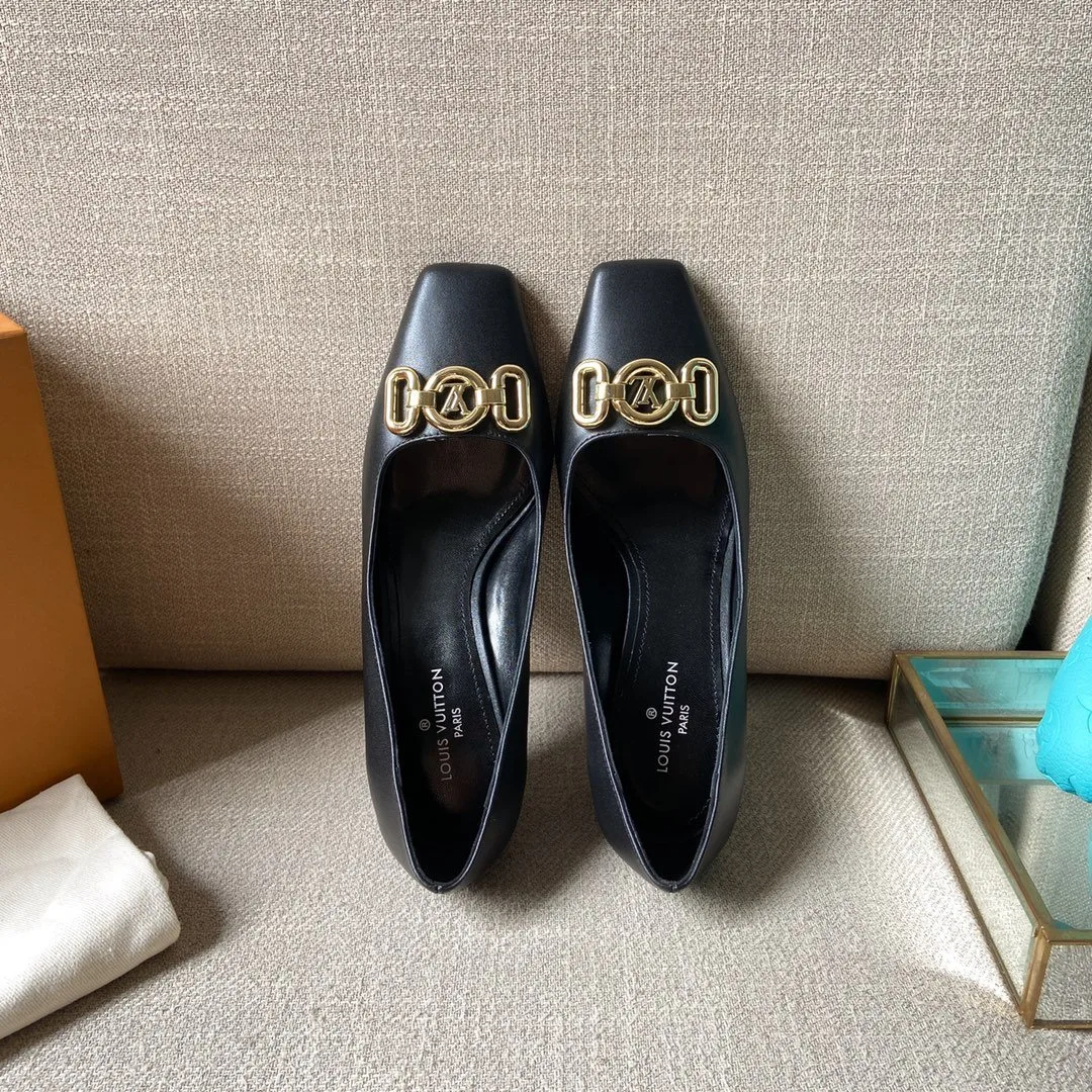 Louis Vuitton Rotary Pump Black LV 1AAE24 - Image 3
