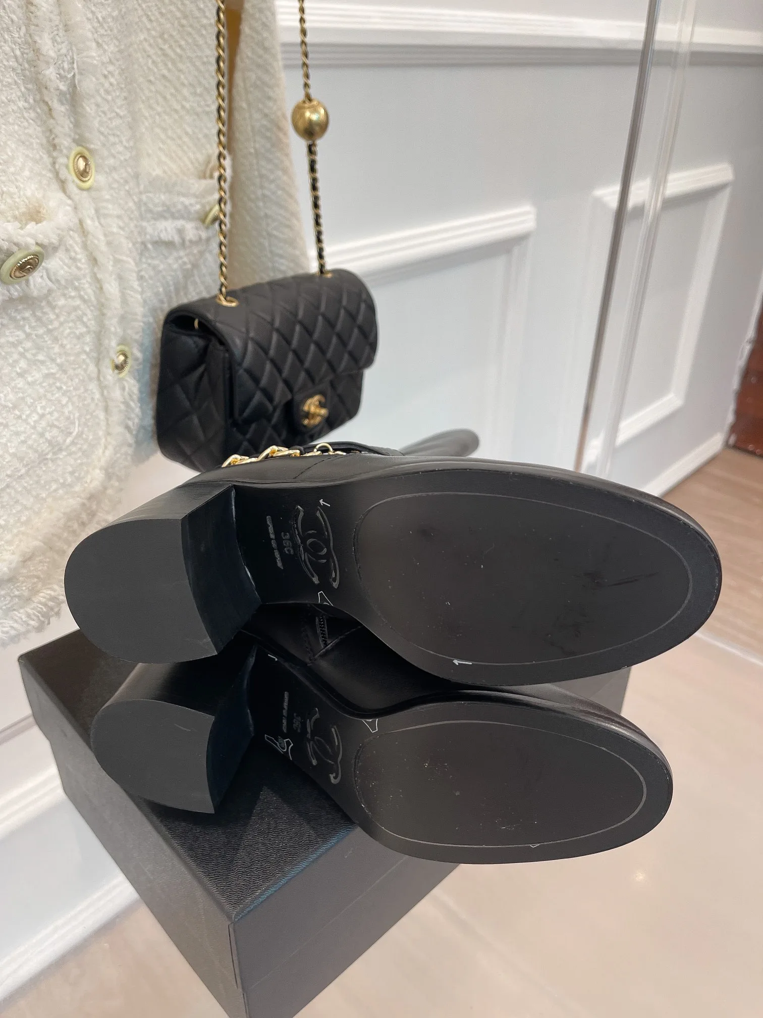 Chanel High Boots With Chain Black / - Image 4