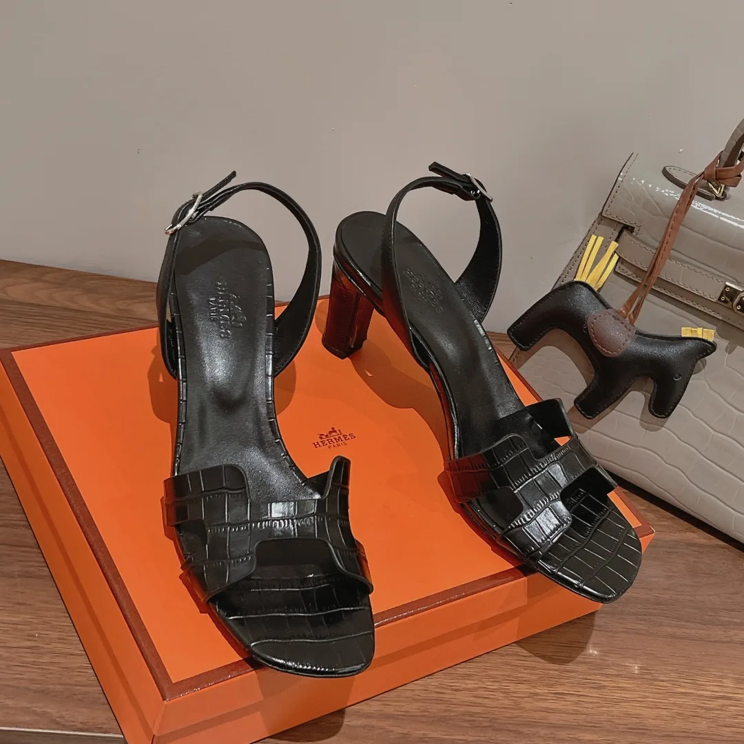 Hermes Eternite Sandal Black / - Image 8
