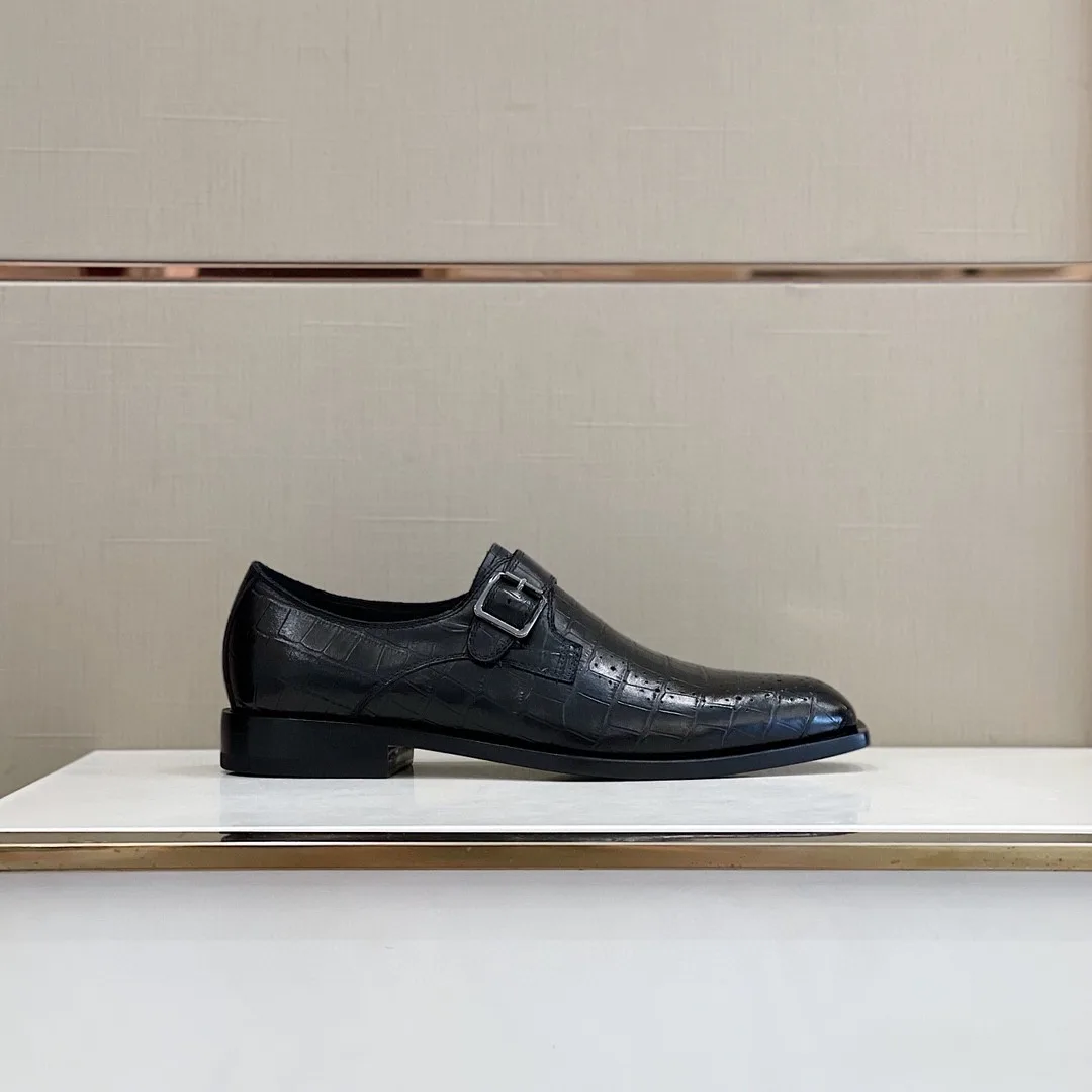 Fendi Force Monk Strap Shoes Black - Image 3