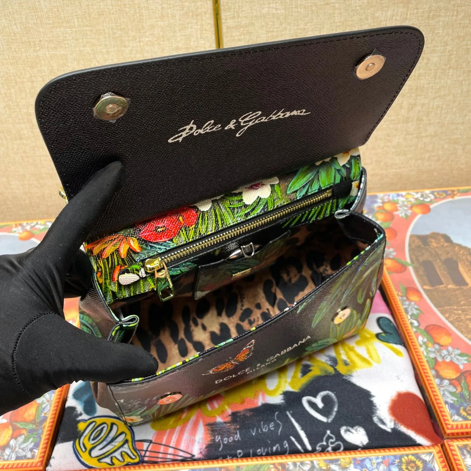 Dolce & Gabbana Milano Sicily Bag Green / - Image 5