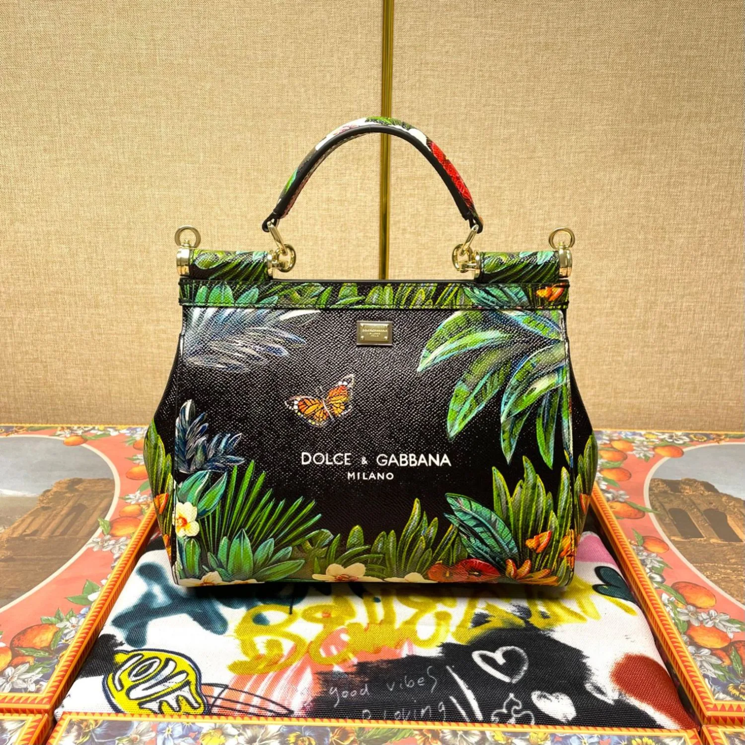 Dolce & Gabbana Milano Sicily Bag Green / - Image 3