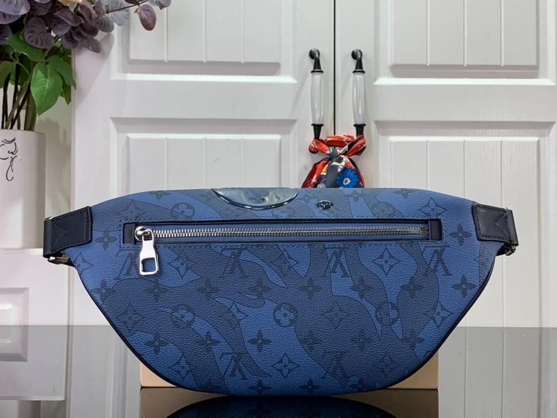 Louis Vuitton Discovery Bumbag / Blue Silver Hardware - Image 4