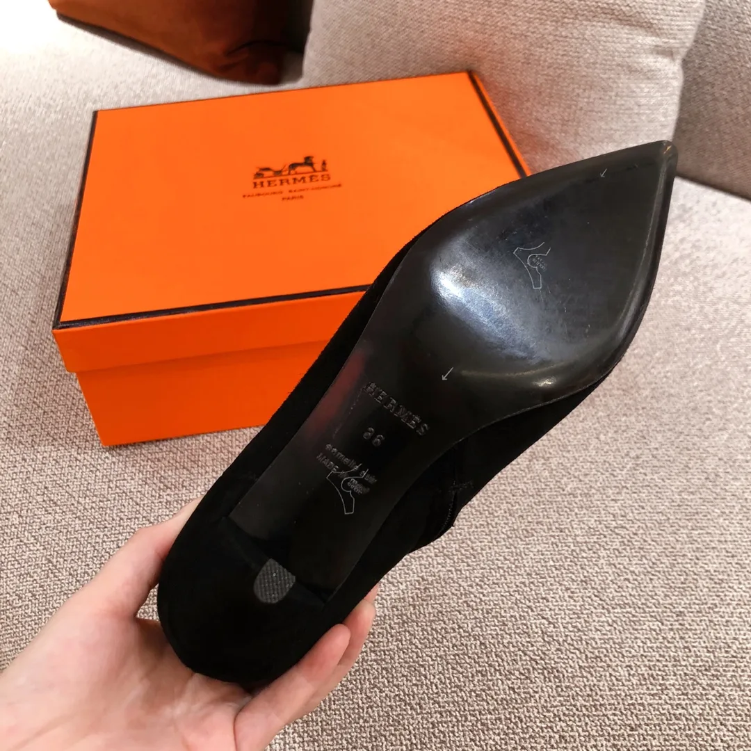 Hermes Blanche Ankle Boots Black / - Image 8