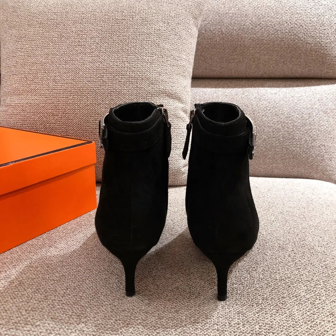 Hermes Blanche Ankle Boots Black / - Image 3