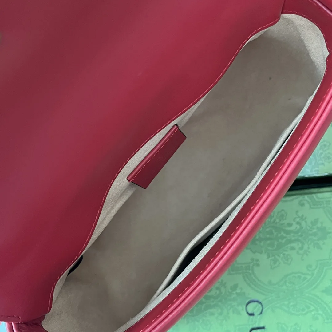 Gucci GG Marmont Mini Top Handle Bag Red - Image 4