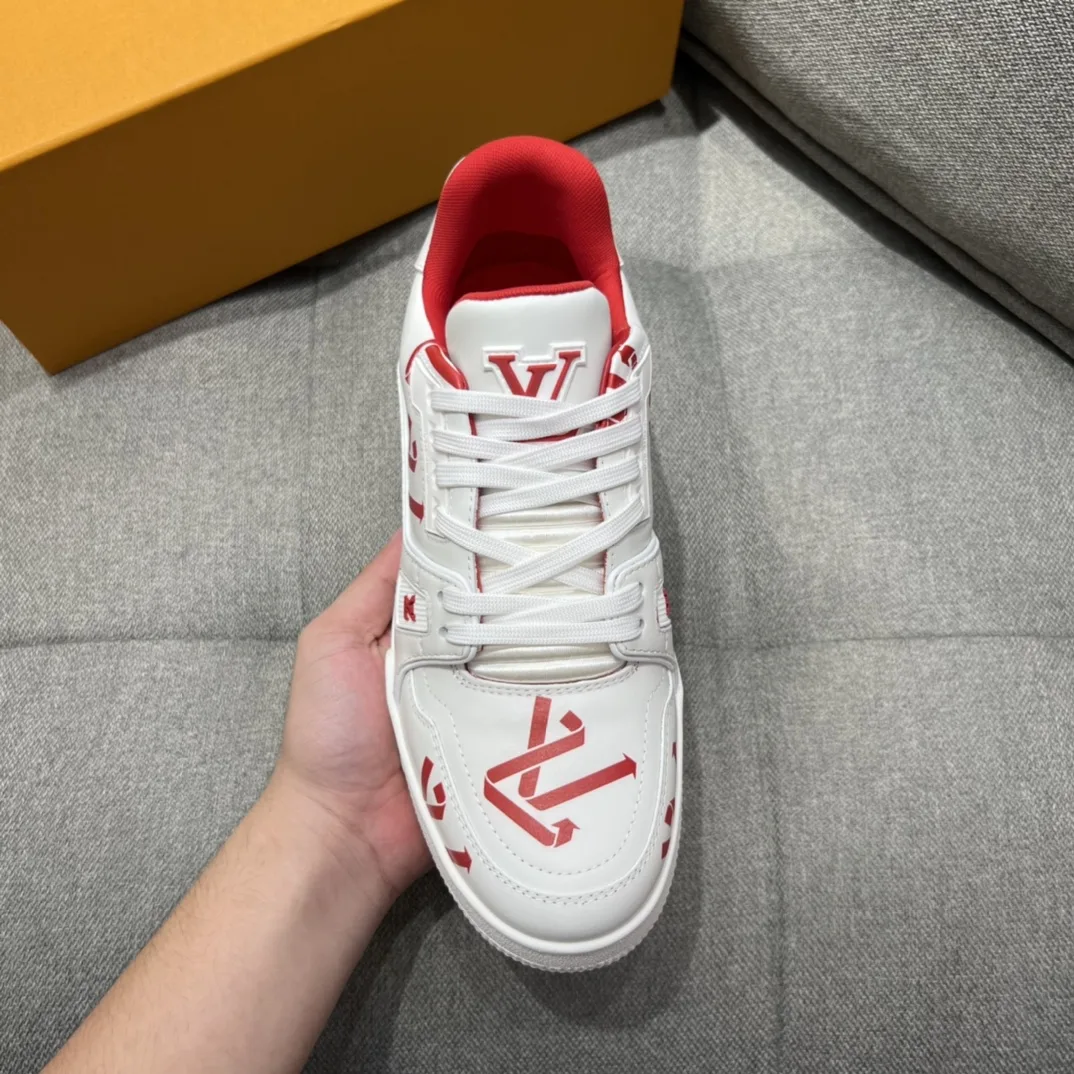 Louis Vuitton LV Trainer Sneaker Red LV 1AAGYR - Image 9