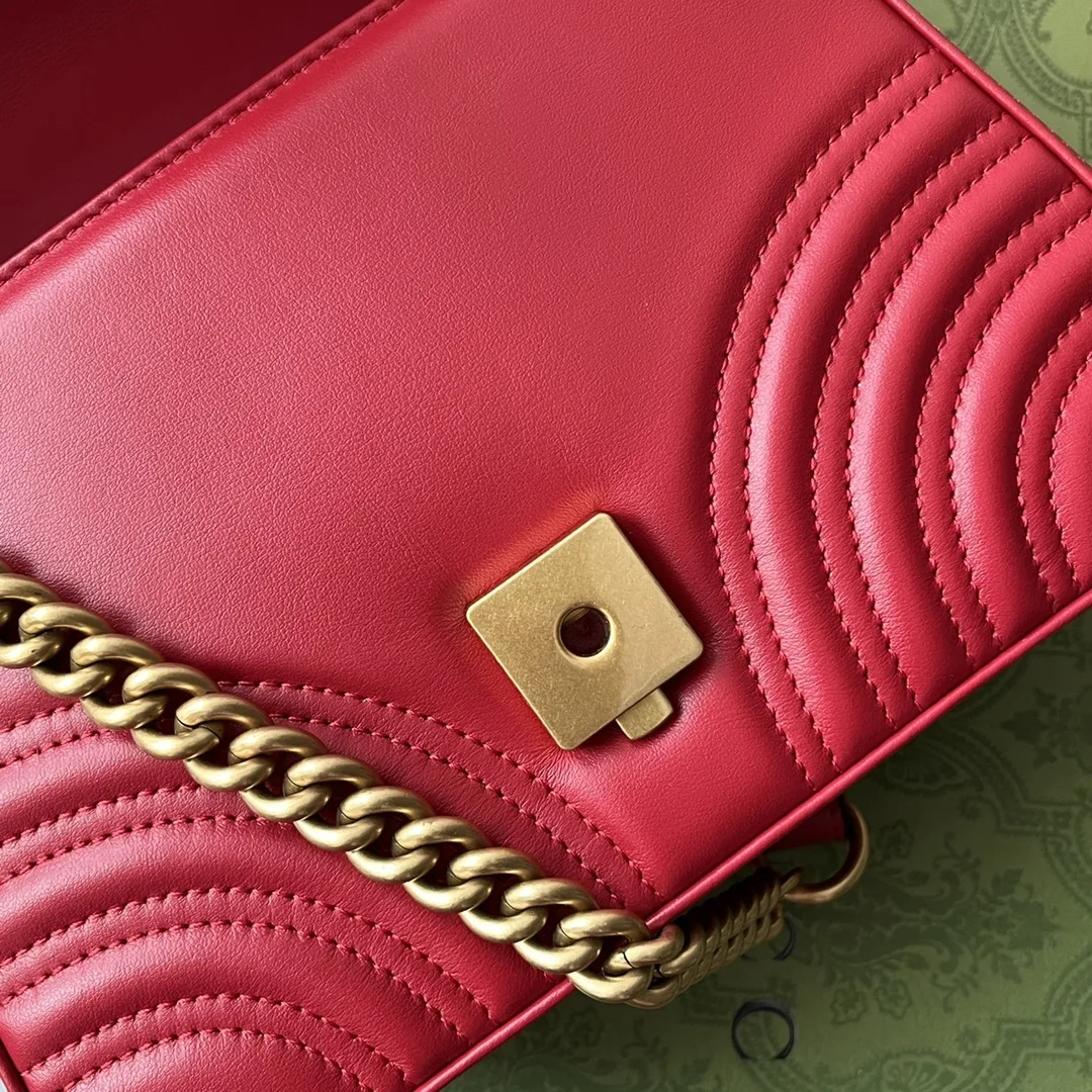Alternative view of Gucci GG Marmont Mini Top Handle Bag Red