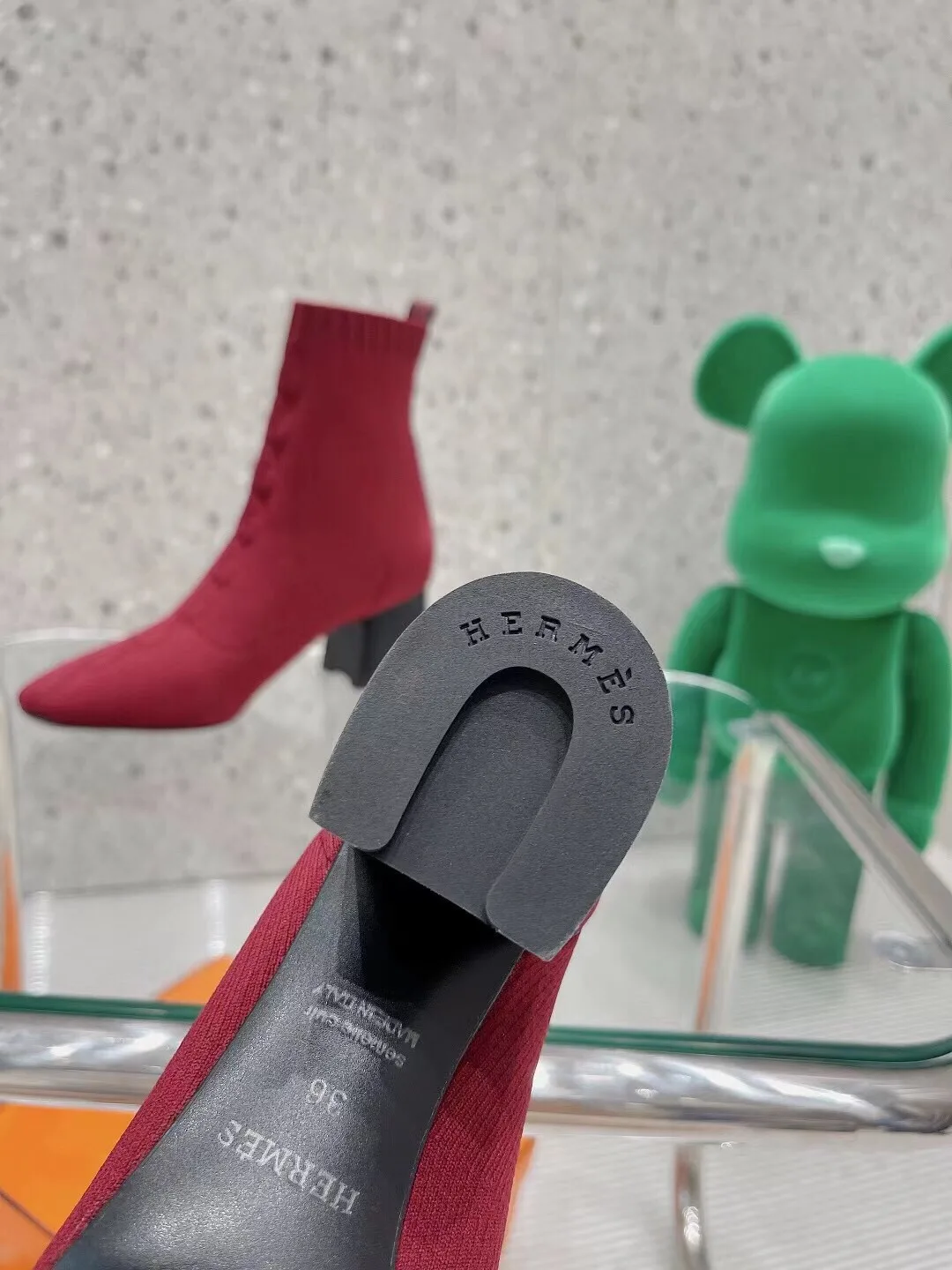 Hermes Volver 60 Ankle Boots Red / - Image 7